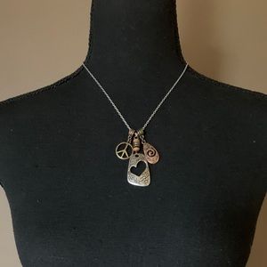 Lia Sophia Peace and Love Necklace